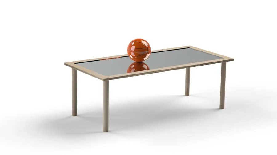 Taula amb mirall bedoll 120x60cm T2 Taula amb mirall bedoll 120x60cm T2
