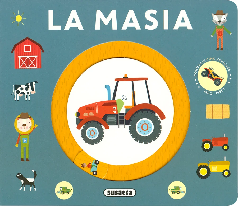 T’agradaria conduir un tractor? I una recol·lectora? <br><br>Amb aquest llibre de cartró podràs fer-ho: mou el disc pel camí traçat amb el teu dit...