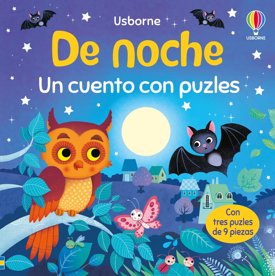Un libro-puzle que permite a los más pequeños vivir la magia de una noche iluminada por la luna y descubrir búhos, zorros y murciélagos. Incluye t...