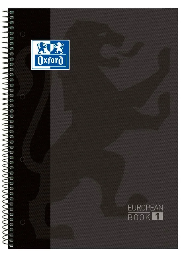 Notebook Oxford EuropeanBook 1 A4 80 fulls 5x5 gris fosc Notebook Oxford EuropeanBook 1 A4 80 fulls 5x5 gris fosc