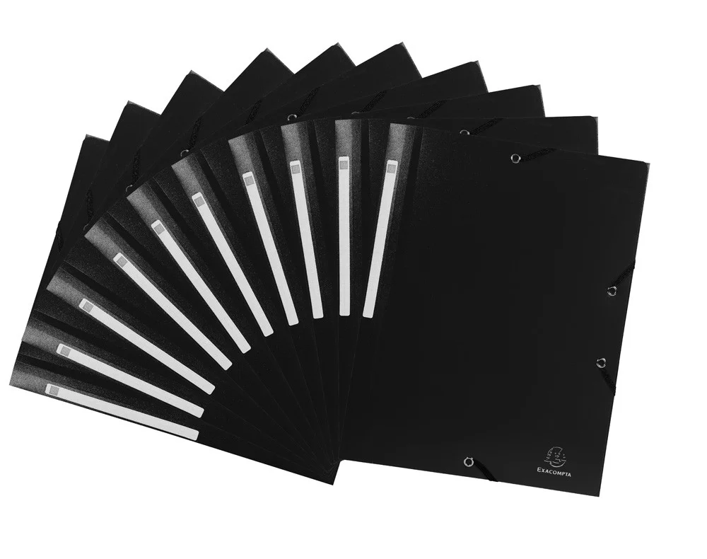 Carpeta solapes i gomes A4 Exacompta negre