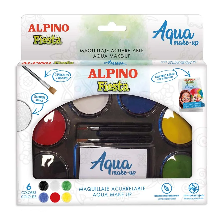 Maquillatge aquarel·lable Alpino Fiesta 6 colors