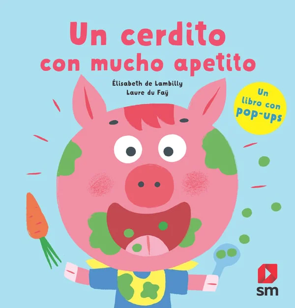 Un divertido cuento en rima sobre un cerdito que cree que no le gustan las verduras... hasta que las prueba.Un libro con 5 divertidos pop-ups