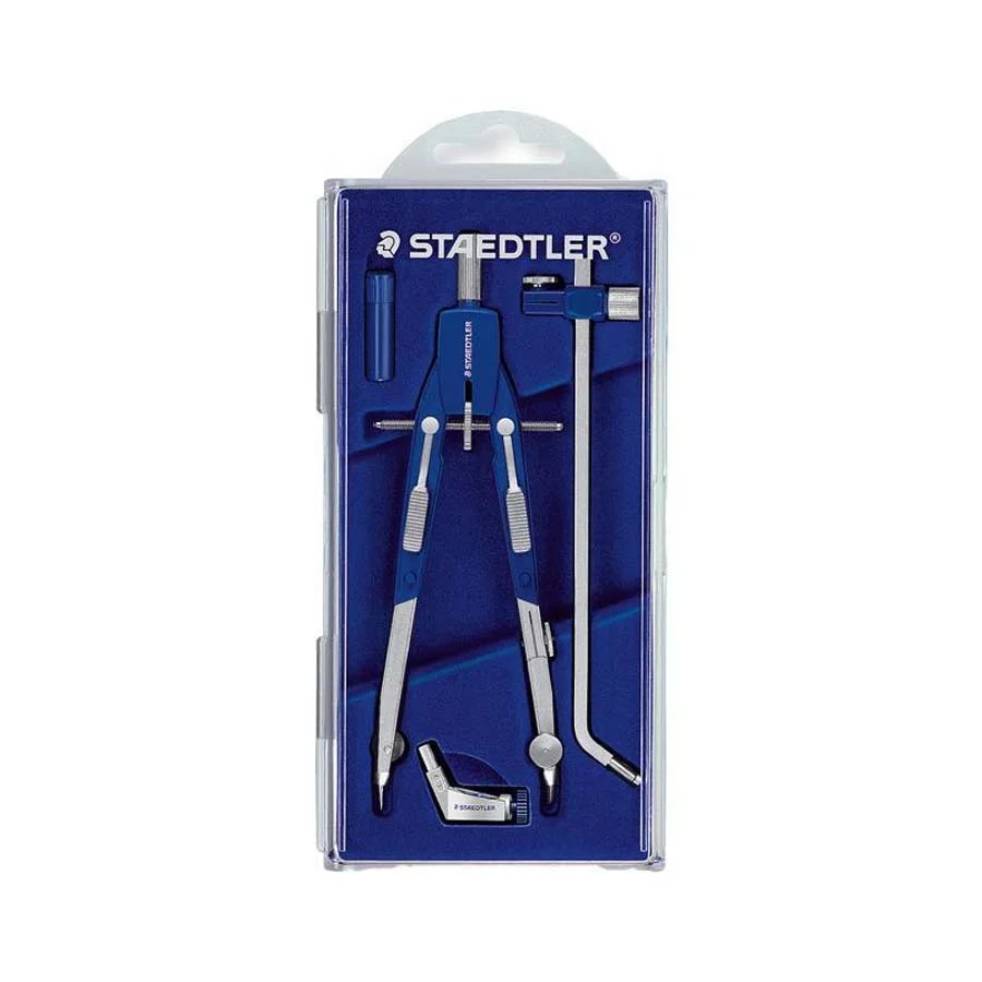 <p><b>Compàs Staedtler Comfort 552</b><br><br>Compàs articulat de precisió amb mecanisme d'ajust ràpid mitjançant polsadors i roda central. El seu...