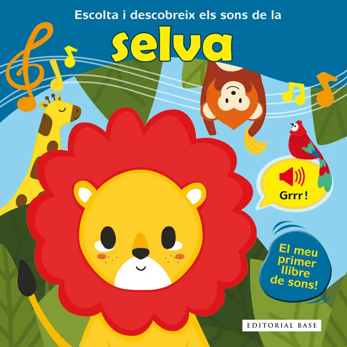 Amb aquest llibre ple de colors i boniques il·lustracions, els més petits descobriran i aprendran els sons dels animals de la selva. Prem, escolta...