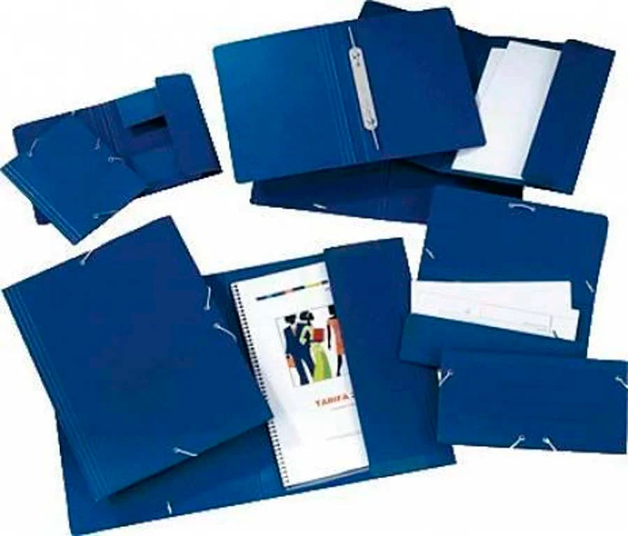 Carpeta gomes A5 solapes bàsica Fabrisa blau