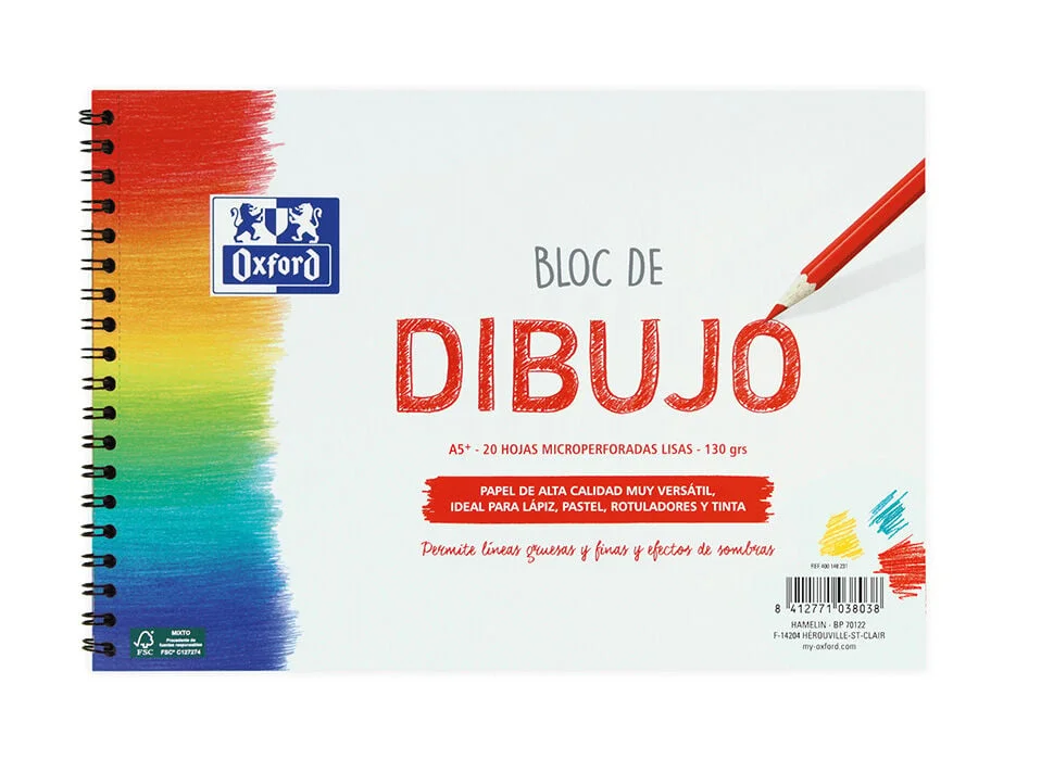 Bloc espiral dibuix Oxford A5 20 fulls Bloc espiral dibuix Oxford A5 20 fulls
