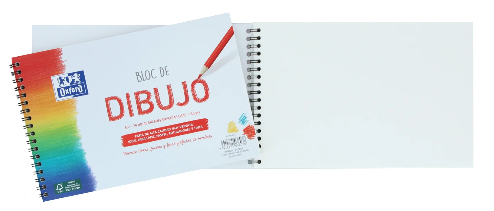 Bloc espiral dibuix Oxford A5 20 fulls Bloc espiral dibuix Oxford A5 20 fulls