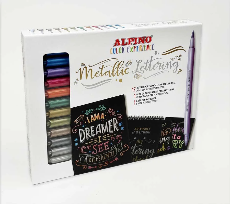 Set Metallic Lettering Alpino Color Experience Set Metallic Lettering Alpino Color Experience