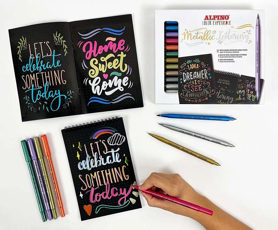 Set Metallic Lettering Alpino Color Experience Set Metallic Lettering Alpino Color Experience