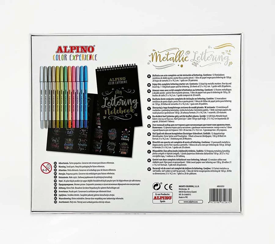 Set Metallic Lettering Alpino Color Experience Set Metallic Lettering Alpino Color Experience