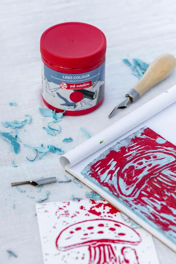 Pintura per a Linòleum Talens 250ml blau cian