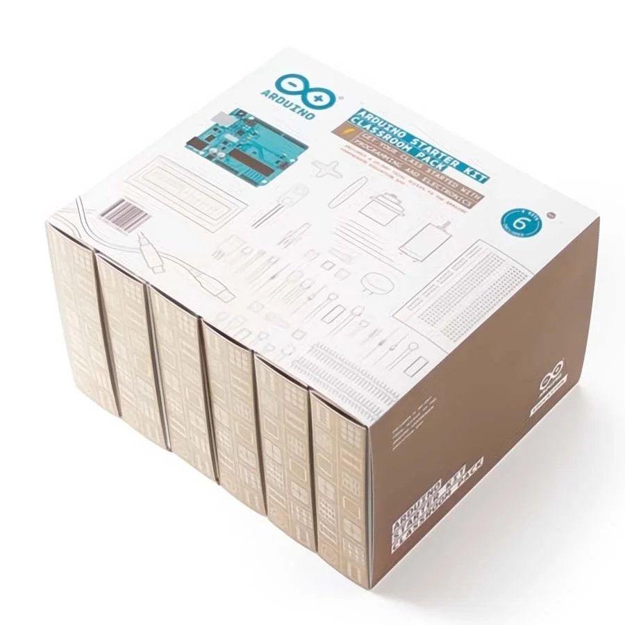 <p><strong>Pack Arduino Starter per a 6 estudiants</strong><br><br>És un conjunt perfecte per aprendre a fer servir Arduino.<br><br>Podràs fer apl...