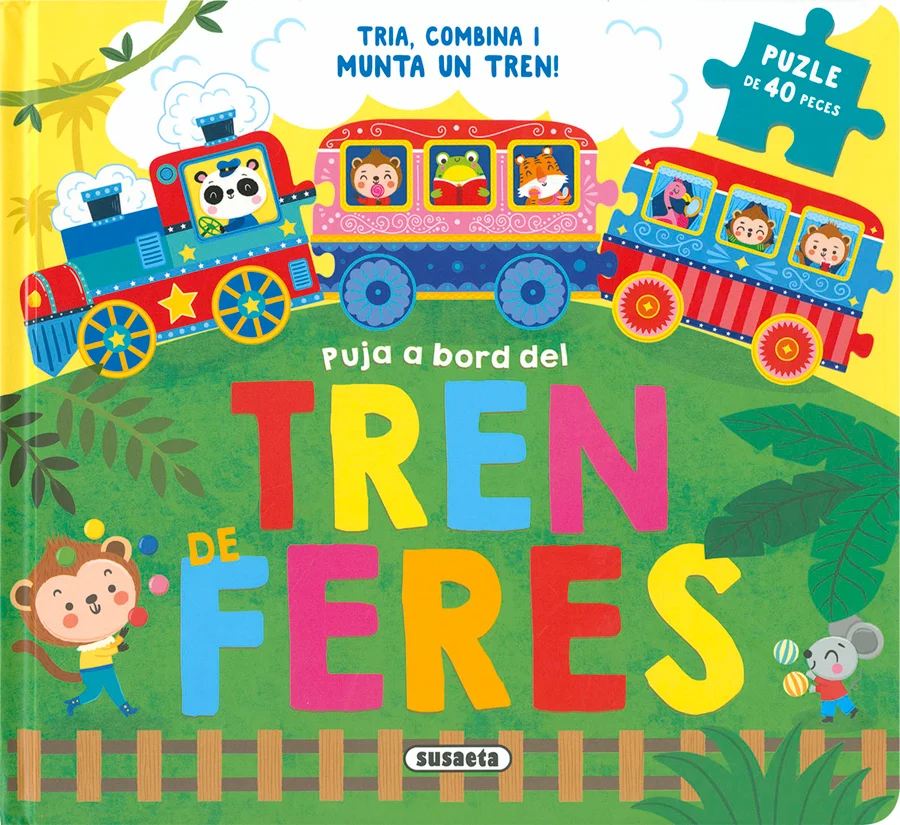 Puja a bord del tren de la selva! <br><br>Els animals agafen el tren per anar de vacances. Quins llocs visitaran?<br><br> Esbrina-ho amb aquest pr...