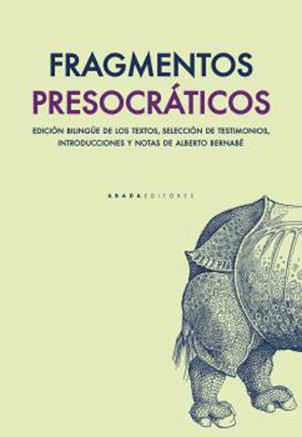 Se reúnen en este libro los textos de los llamados «Presocráticos», una designación convencional pero quese ha consagrado para designar a los prim...