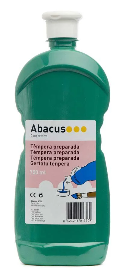 Témpera preparada Abacus 750ml verd fosc Témpera preparada Abacus 750ml verd fosc