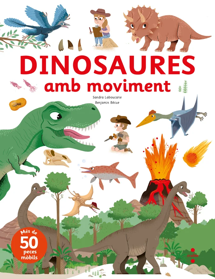 Un llibre de grans dimensions amb solapes i desplegables per saber-ho tot sobre els dinosaures.<br><br>