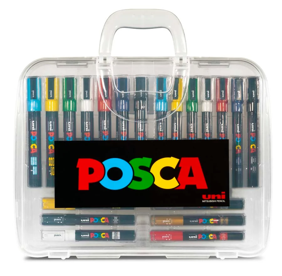 Maletí Retoladors Posca PC1M-PC3M-PC5M 20 peces
