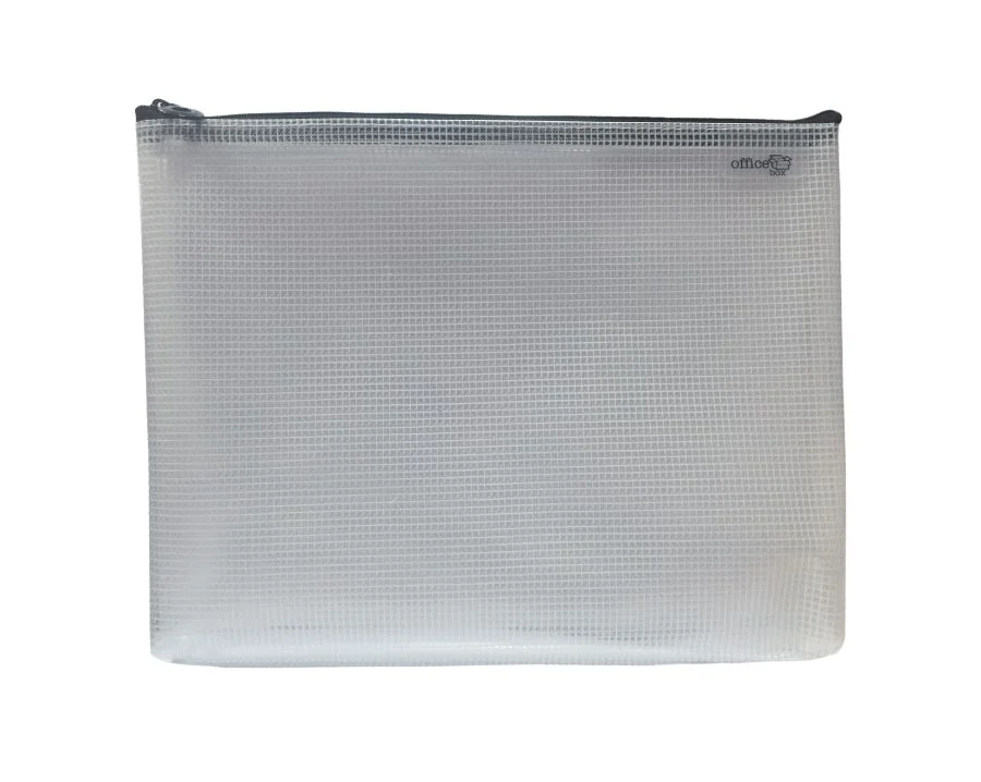 Bossa amb cremallera reutilitzable B5 Office Box transparent