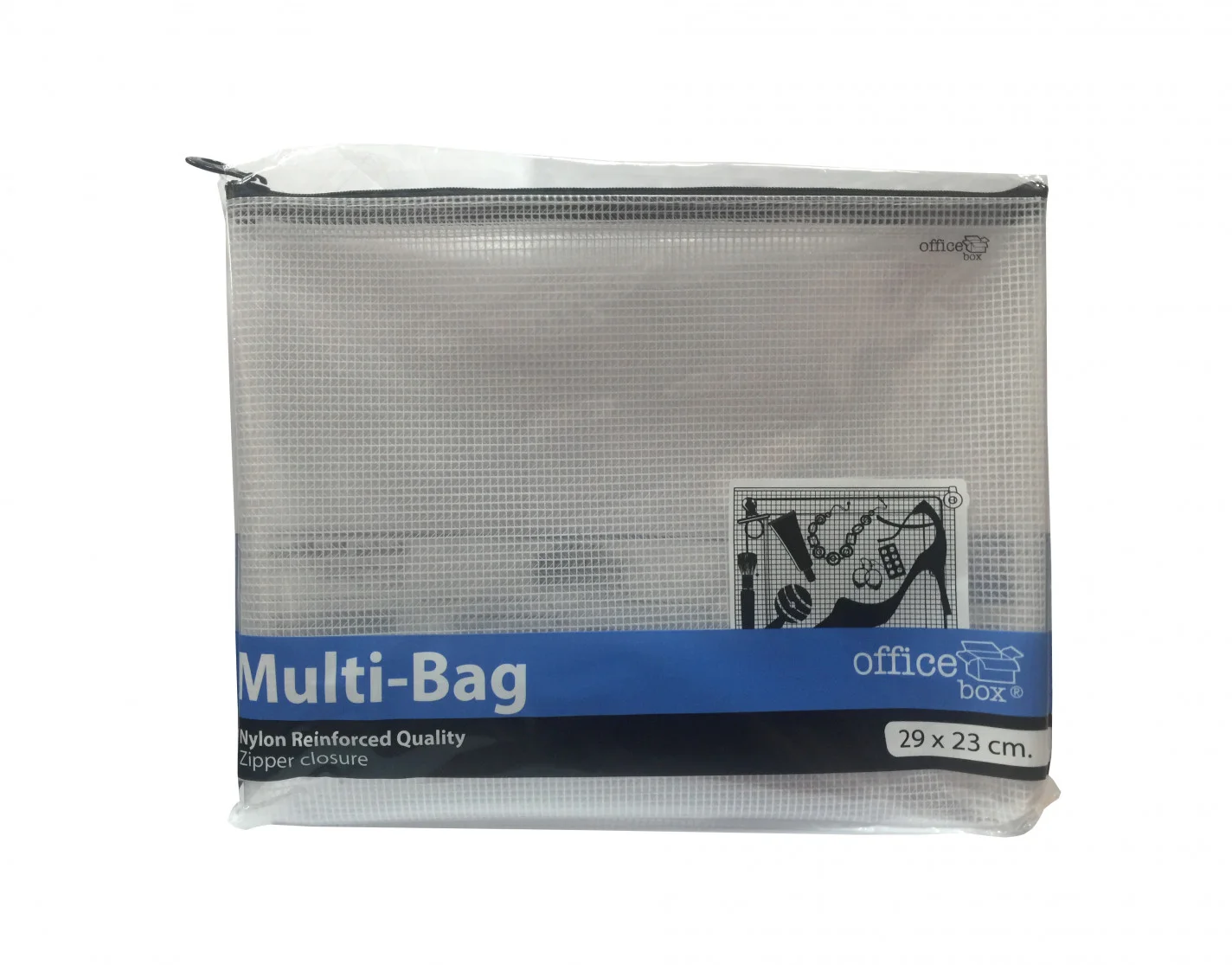 Bossa amb cremallera reutilitzable B5 Office Box transparent