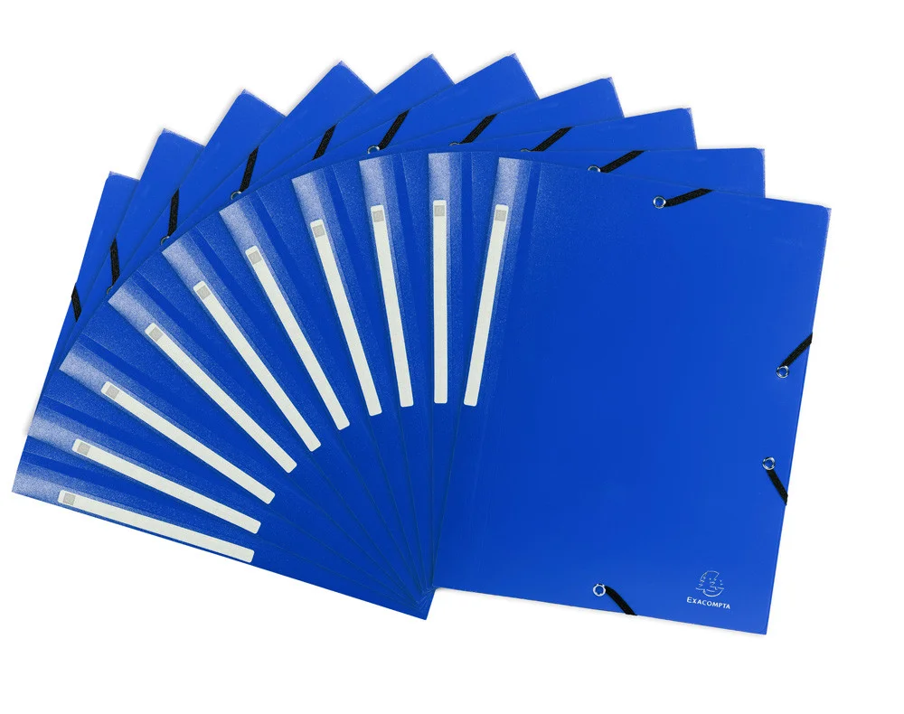 Carpeta solapes i gomes A4 Exacompta blau fosc
