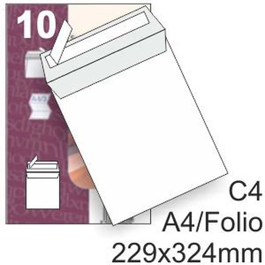 Bossa 23x33 Din blanca 100g 10u Bossa 23x33 Din blanca 100g 10u