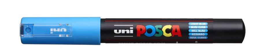 <b>Marcador Posca PC-1M 0,7 mm.</b><br><br>Marcador molt fi amb un traç de 0,7 mm. Gràcies a la seva mida petita i la seva punta cònica extra fina...