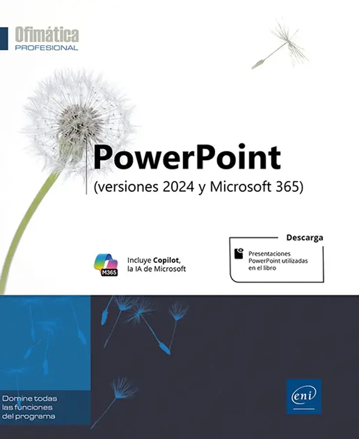 Este manual ofrece una descripción detallada de todas las funciones de <b>Microsoft® PowerPoint</b>. Ha sido redactado con la <b>versión 2024 de P...