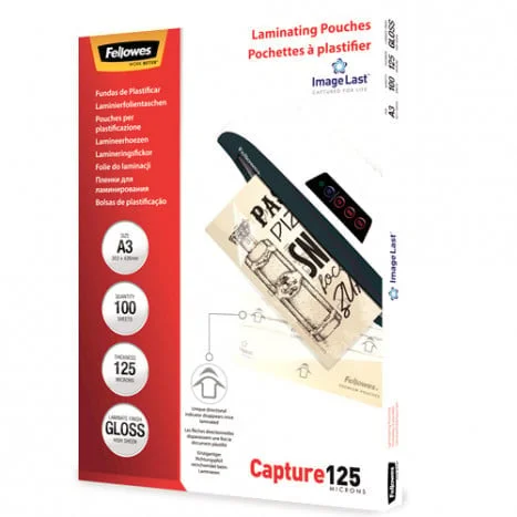 Funda de plastificar Fellowes A3 125 micres 100u