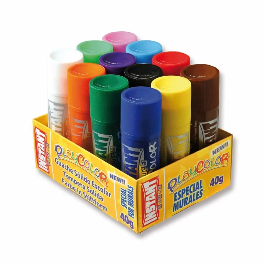 Témpera sòlida Playcolor Mural 40g 12 colors