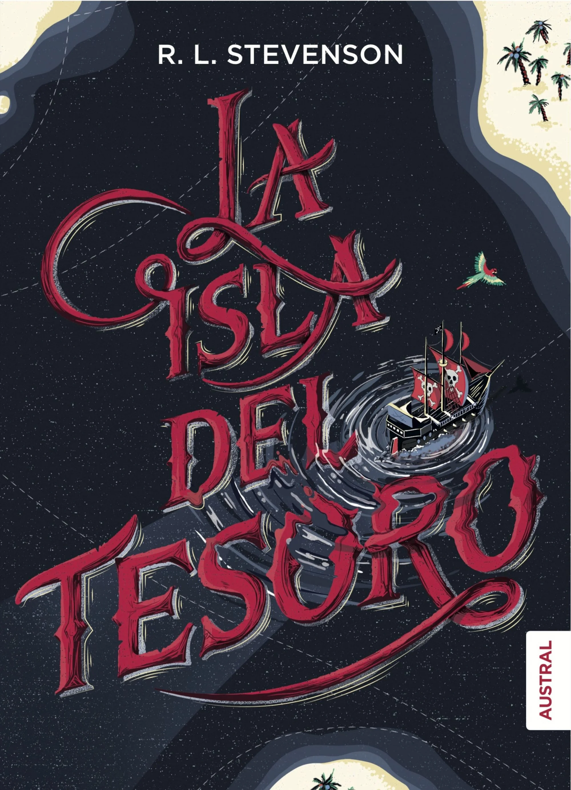 «Pronto las velas comenzaron a tomar viento, y la tierra y los barcos a desfilar a uno y otro lado, la Hispañola había empezado su viaje a la Isla...