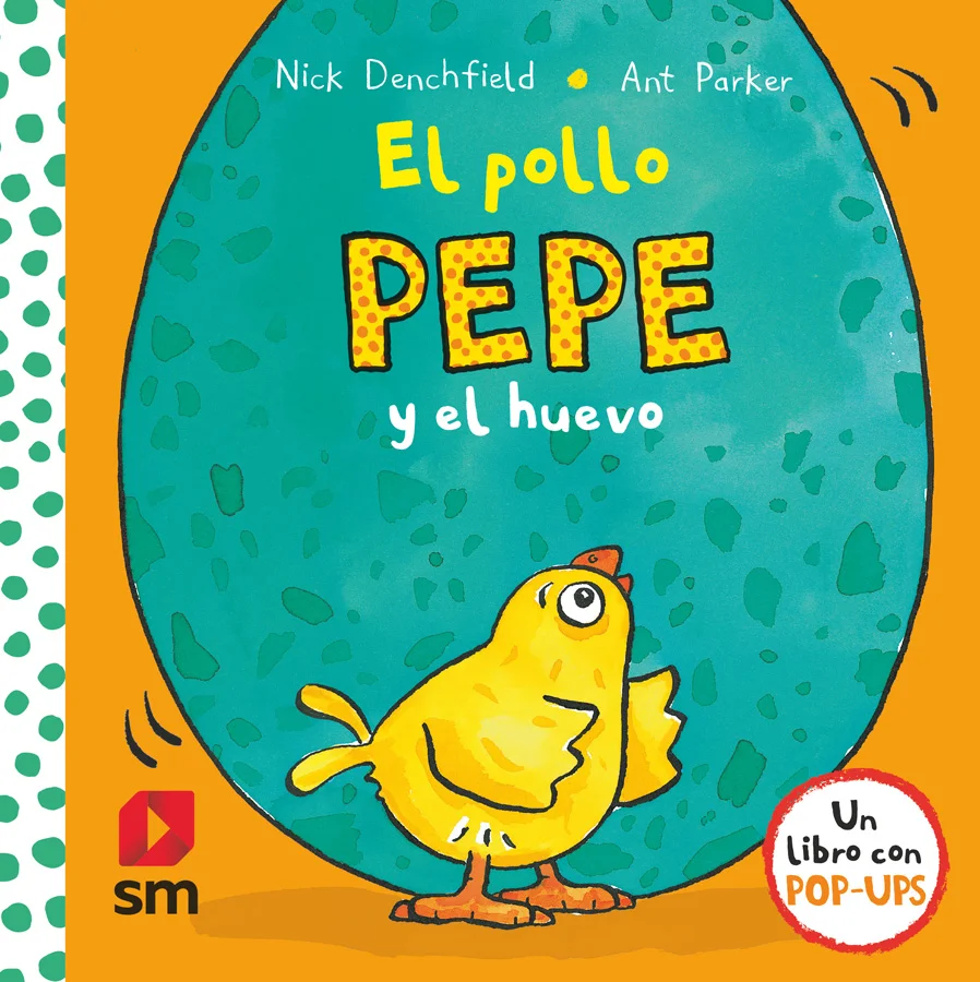 El pollo Pepe ha encontrado un huevo gigantesco de lo más misterioso... ¿Qué habrá dentro? Un divertido libro con pop-ups para niños de 2 años.