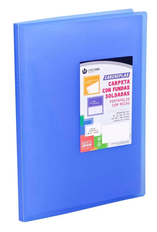 Carpeta 40 fundes A4 Carchiplas Book blau