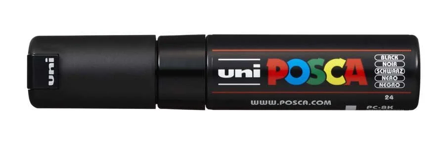Retolador Posca PC-8K 8mm negre
