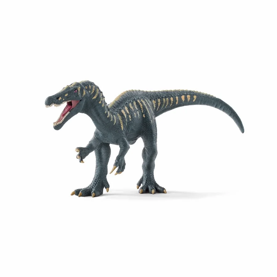 <p>Figura pintada a mà que estimula les habilitats motrius, la creativitat i la imaginació.<br /><br />Quan el Baryonyx obre les seves mandíbules ...