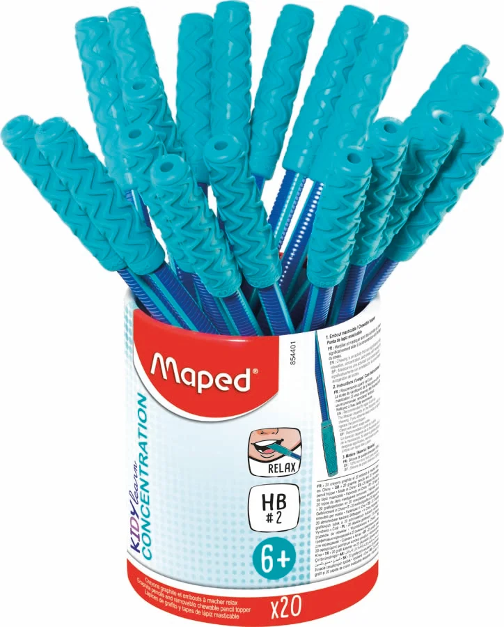 <p>Llapis de grafit HB Kidy Learn Concentration de <strong>Maped</strong>. Aquest llapis de grafit HB amb goma d’esborrar i mina mastegable és una...