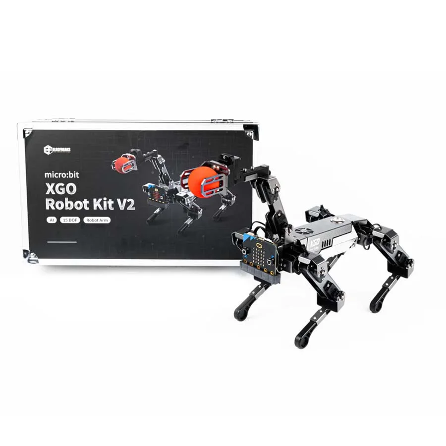 <p><strong>ELECFREAKS XGO Robot Dog Kit V2 per a micro:bit</strong><br><br>És un robot quadrúpede d'educació STEM, amb 15 graus de llibertat (join...