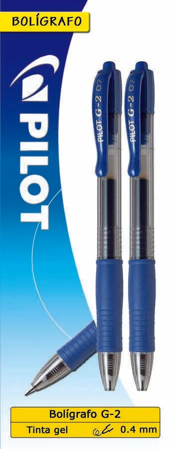 Bolígrafs gel Pilot G-2 blau 2u