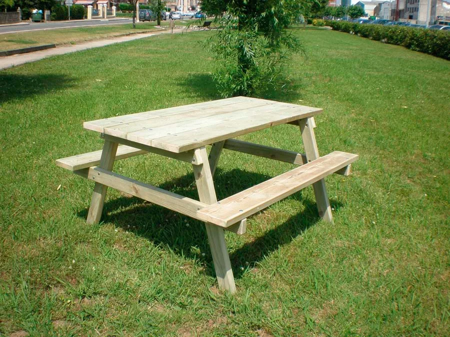 Taula de Pícnic fusta 160cm seient 51cm
