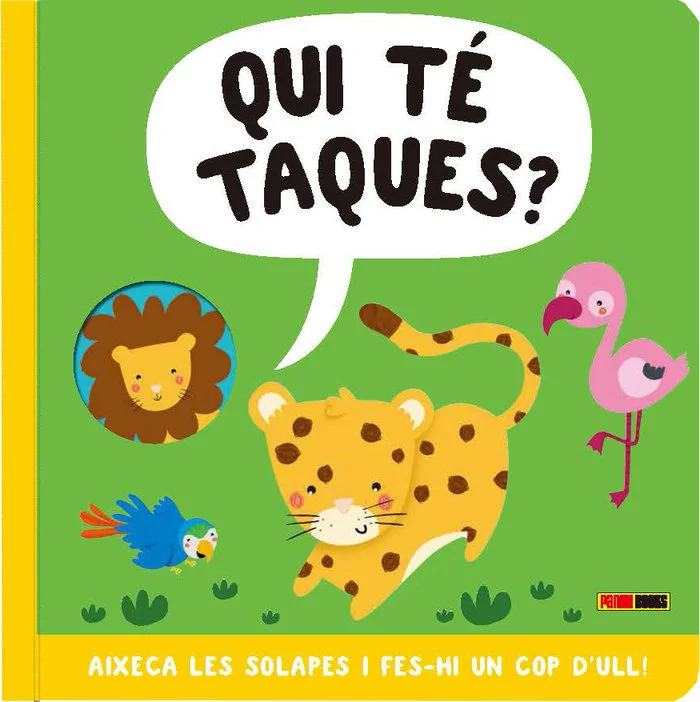 Pots endevinar qui té taques? aixeca les solapes i mira dins dels orificis per descobrir un munt d'animals diferents en aquest divertit llibre int...