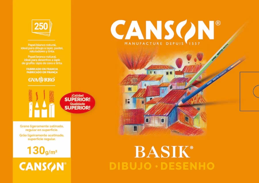 Paper de dibuix Canson A4 250 fulls