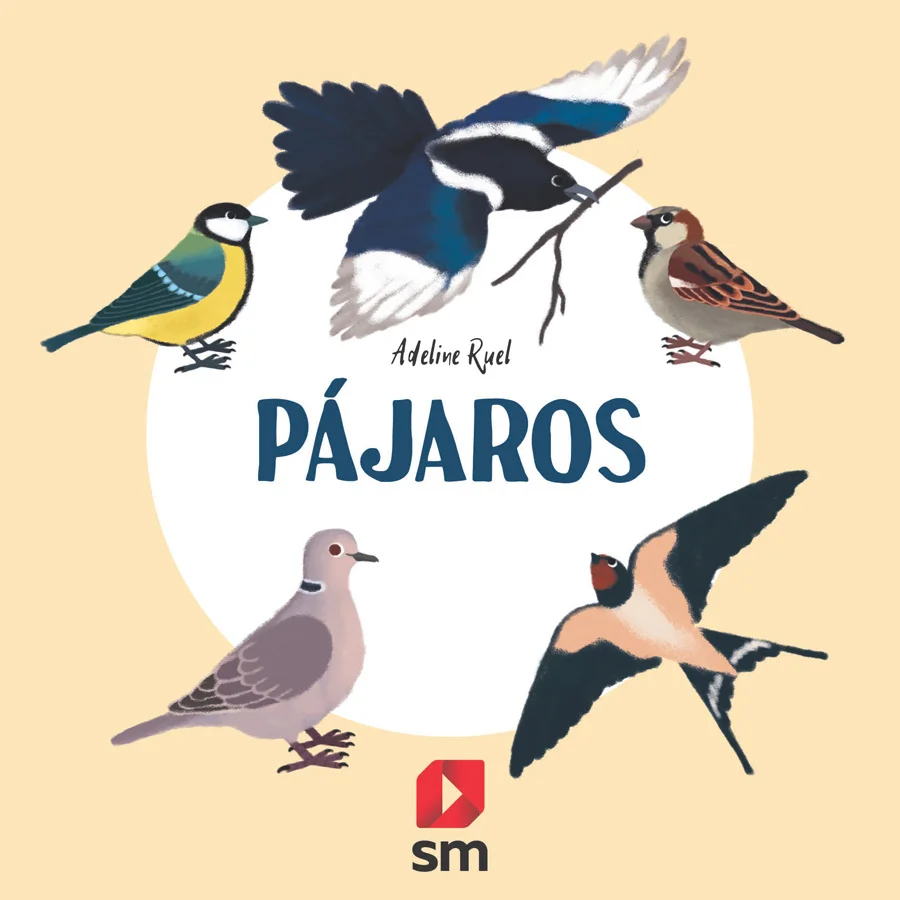 Un libro de cartón con bonitas ilustraciones realistas y grandes solapas en el que el niño descubrirá 5 pájaros:&nbsp;el gorrión, el carbonero, la tórt...