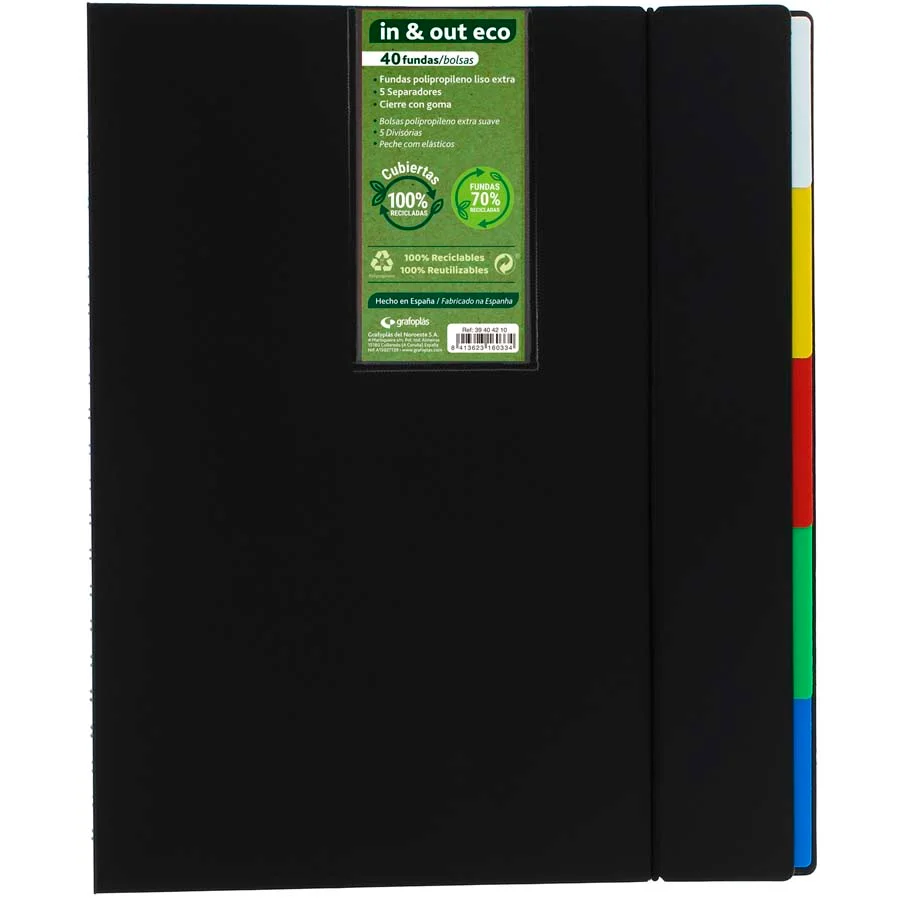 Carpeta de 40 fundes reciclada In&Out