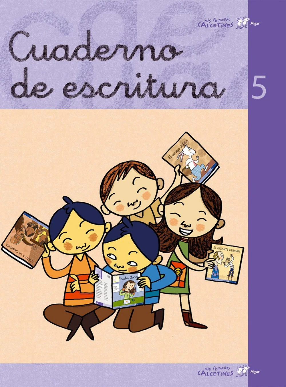 Cuaderno Escritura 5 Infantil recomendado para Escritura/Caligrafía para el curso Infantil con una edad recomendada de 3 a 6 años. Es un cuaderno ...