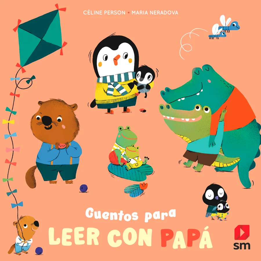 Este libro contiene cinco cuentos cortos de crías de animales que lo pasan muy bien con sus papás.