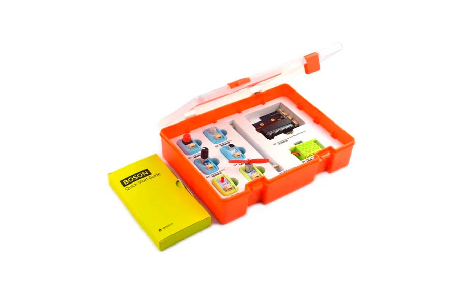 <p><strong>Boson Kit de Iniciación para micro:bit</strong><br><br>Los módulos se conectan a micro:bit mediante una interfaz de 3 pines y son total...