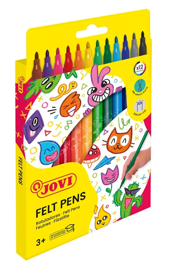 Retoladors de colors Jovi 12u