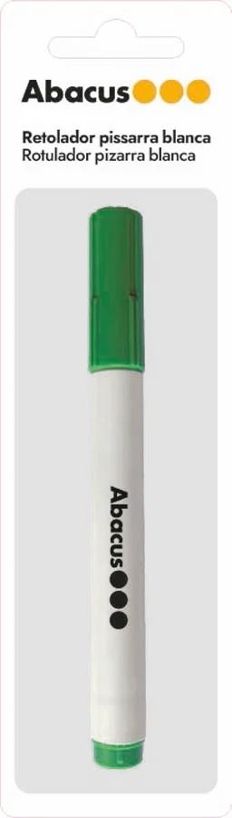 <p><b>Marcador Pissarra blanca Abacus verd</b><br><br> Retolador Abacus per a pissarra blanca. <br><br><b>Característiques:</b><li>Color: Verd.</l...