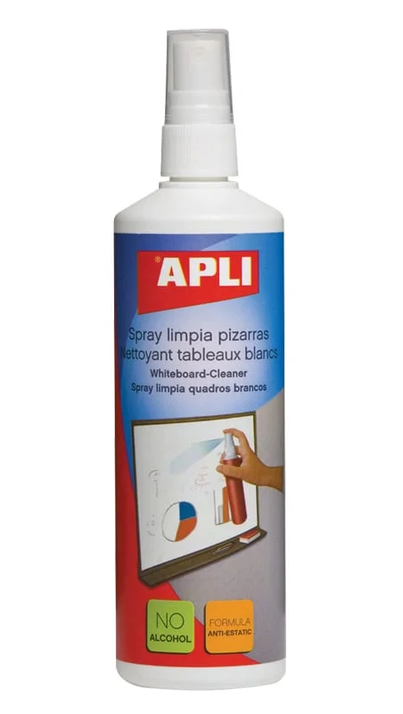 Netejador de pissarra blanca Apli spray 250ml Netejador de pissarra blanca Apli spray 250ml