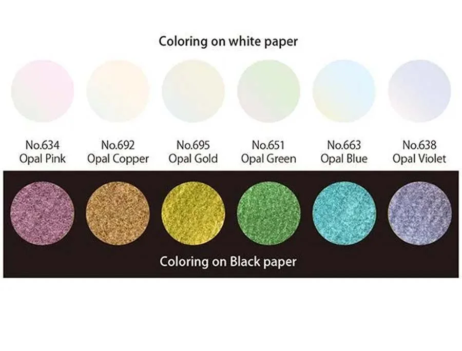 Aquarel·les Kuretake Gansai Tambi Opal 6 colors Aquarel·les Kuretake Gansai Tambi Opal 6 colors
